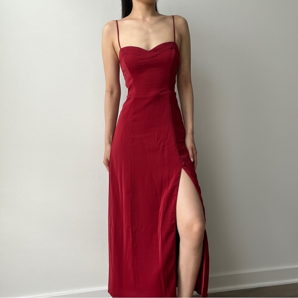 The A&F Camille Red Midi Dress Size XXS